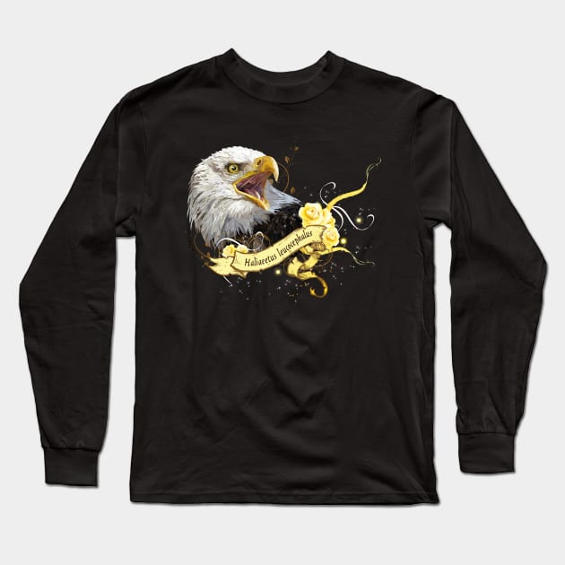 Bald eagle Long Sleeve T-Shirt by obscurite